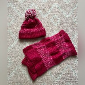 Pink Hat & Scarf Set